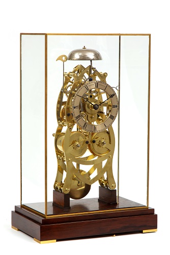 An early English brass striking skeleton clock, Rippin Spalding, circa 1830.